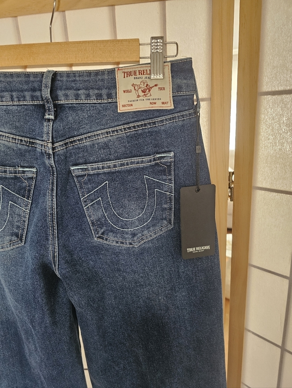 True Religion Bobbi baggy jeans in dark wash blue - Picture 7 of 11